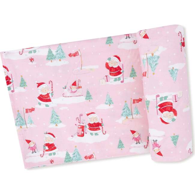 Swaddle Blanket, Golfing Mrs. Clause and Elves