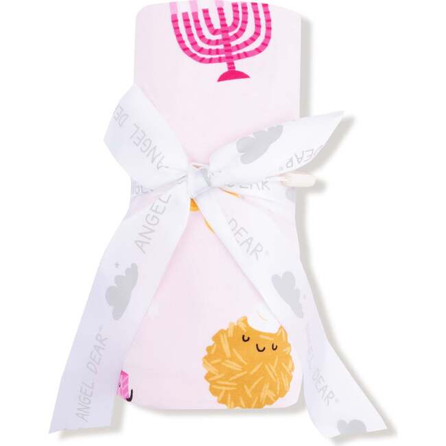 Swaddle Blanket, Hanukkah Pink - Swaddles - 2