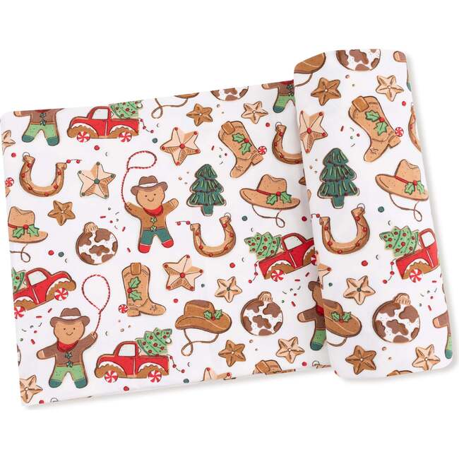 Swaddle Blanket, Cowboy Christmas Cookies