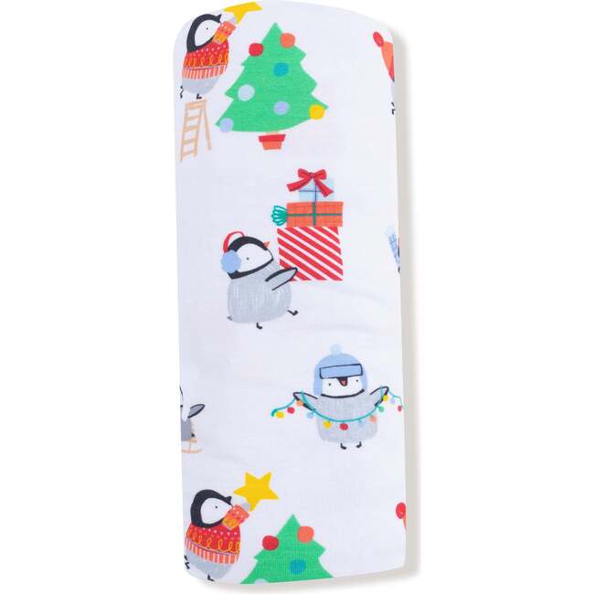 Swaddle Blanket, Holiday Penguins - Swaddles - 3