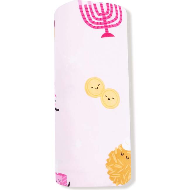 Swaddle Blanket, Hanukkah Pink - Swaddles - 3