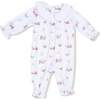 Smocked Long Sleeve Romper,  with Peter Pan CollarBaby Golf Carts Pink - Rompers - 1 - thumbnail