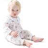 Smocked Long Sleeve Romper,  with Peter Pan CollarBaby Golf Carts Pink - Rompers - 2