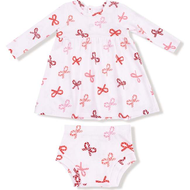 Simple Dress + Bloomer, Candy Cane Bows