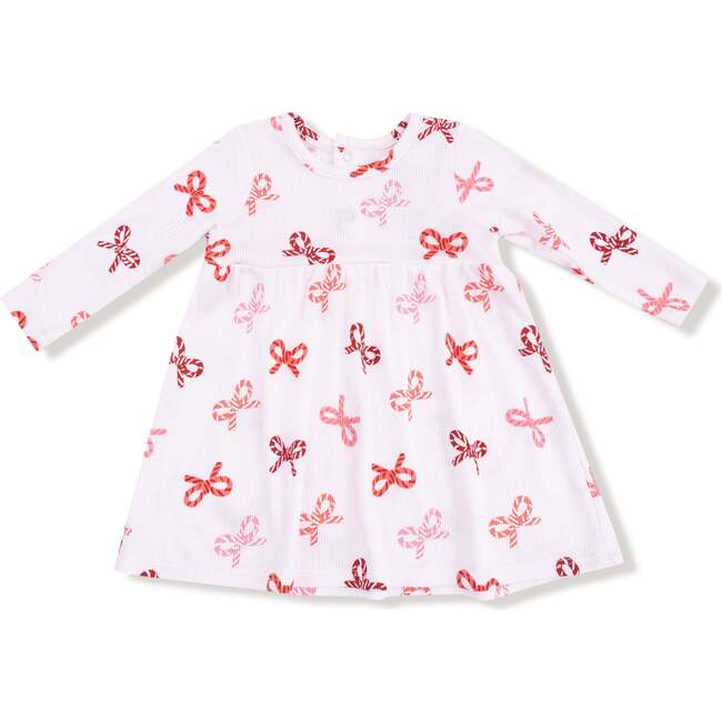 Simple Dress + Bloomer, Candy Cane Bows - Dresses - 2