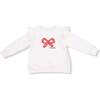 Ruffle Sweatshirt, Candy Canes - Sweatshirts - 1 - thumbnail