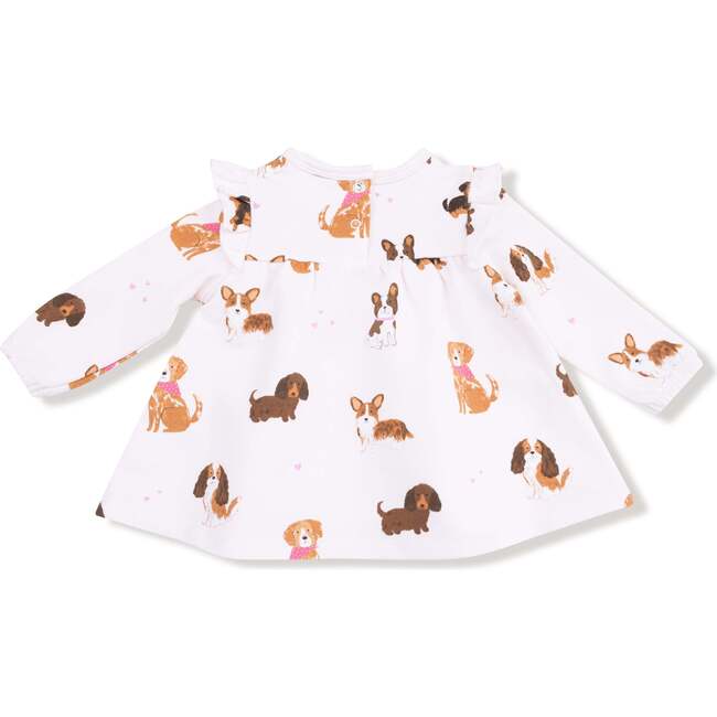 Ruffle Tunic and Leggings, Best Friend Dogs French Terry Pink - Mixed Apparel Set - 4