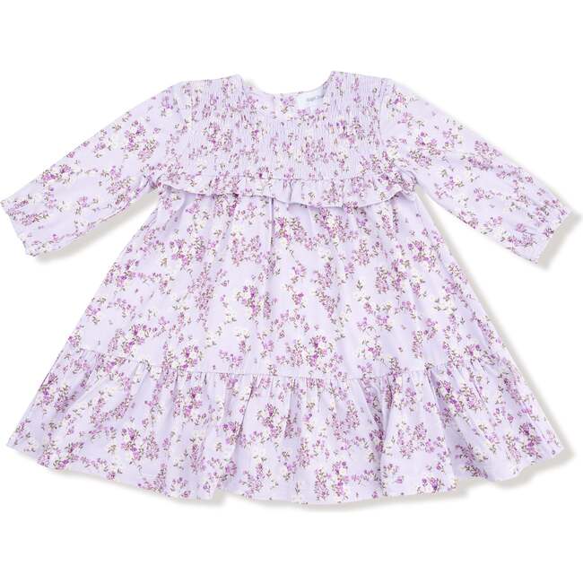 Smocked Ruffle Long Sleeve Tiered Dress + Leggings, Sweet Dream Florals - Dresses - 3