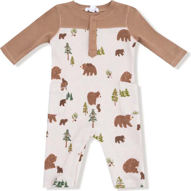 Romper,  with Contrast SleevesSweet Brown Bears