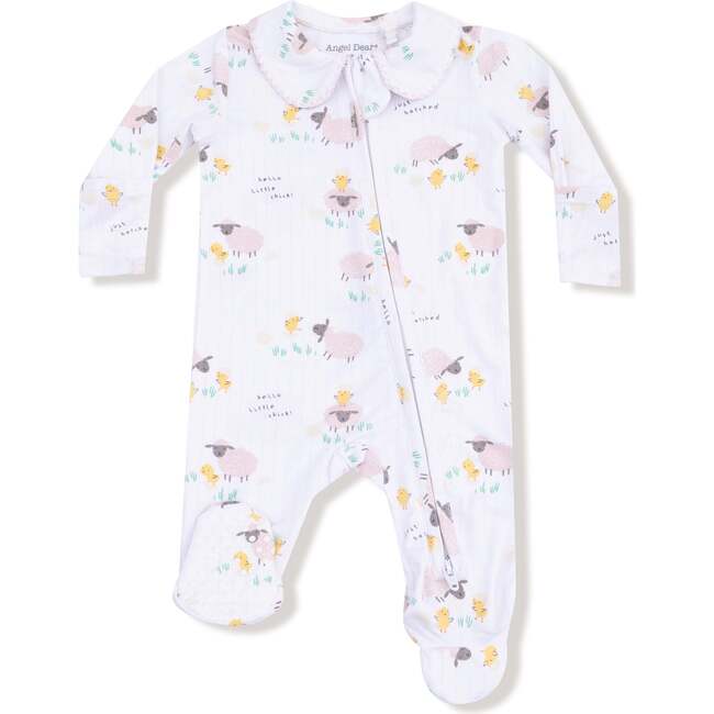 Peter Pan 2 Way Zipper Footie, Just Hatched Pink