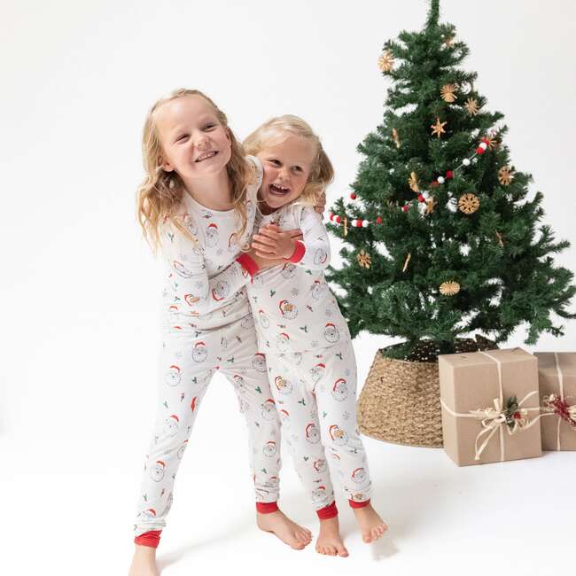 Long Sleeve Loungewear Set, Vintage Santas - Mixed Apparel Set - 2