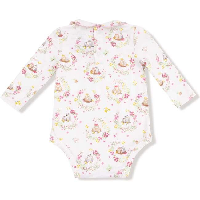 Peter Pan Collar Bodysuit, Floral Owl Families - Onesies - 2