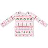Long Sleeve Loungewear Set, Sugar Plum Fairy Nutcracker Fair Isle Pink - Mixed Apparel Set - 3