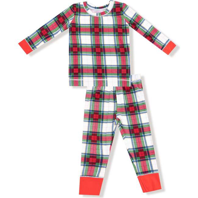 Long Sleeve Loungewear Set, Holiday Plaid