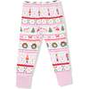 Long Sleeve Loungewear Set, Sugar Plum Fairy Nutcracker Fair Isle Pink - Mixed Apparel Set - 4