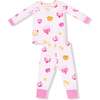 Long Sleeve Loungewear Set, Hanukkah Pink - Mixed Apparel Set - 1 - thumbnail