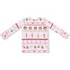 Long Sleeve Loungewear Set, Sugar Plum Fairy Nutcracker Fair Isle Pink - Mixed Apparel Set - 5