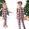 Long Sleeve Loungewear Set, Holiday Plaid - Mixed Apparel Set - 2
