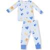Long Sleeve Loungewear Set, Hanukkah Blue - Mixed Apparel Set - 1 - thumbnail