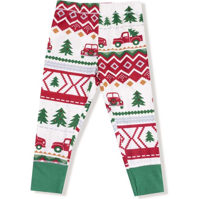 Long Sleeve Loungewear Set, Red Truck Fair Isle - Mixed Apparel Set - 5
