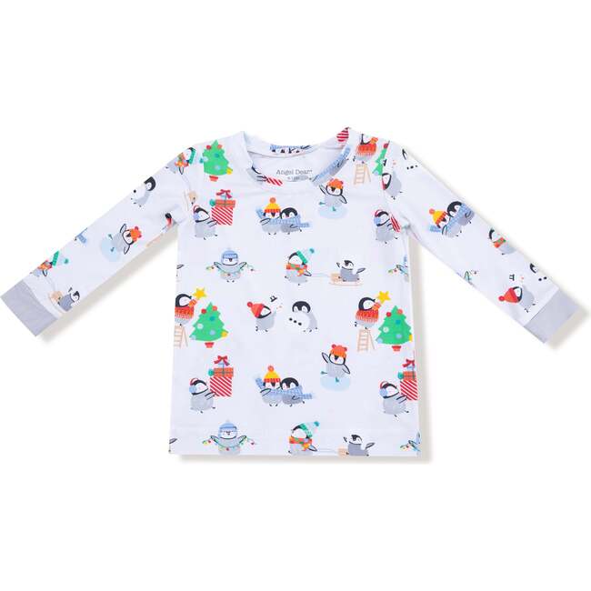 Long Sleeve Loungewear Set, Holiday Penguins - Mixed Apparel Set - 2