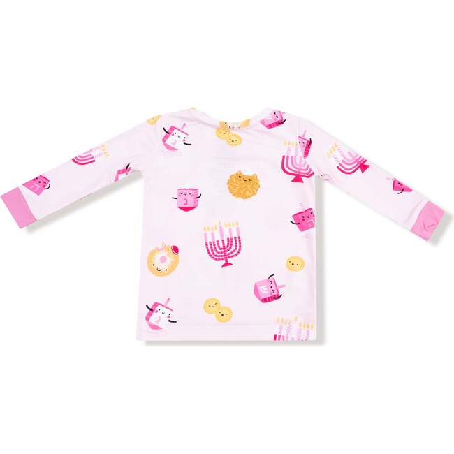 Long Sleeve Loungewear Set, Hanukkah Pink - Mixed Apparel Set - 3