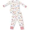 Long Sleeve Loungewear Set, Bonjour Breakfast - Mixed Apparel Set - 1 - thumbnail