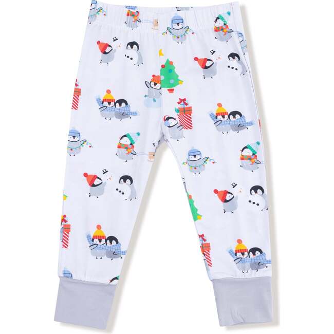 Long Sleeve Loungewear Set, Holiday Penguins - Mixed Apparel Set - 3