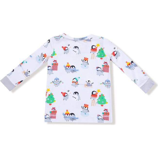 Long Sleeve Loungewear Set, Holiday Penguins - Mixed Apparel Set - 4