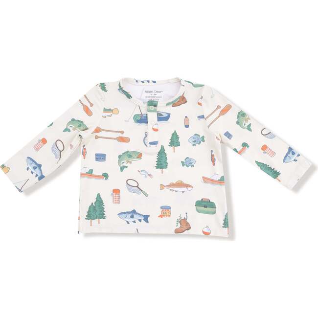 Long Sleeve Henley Top and Waffle Jogger, Fishing Things - Mixed Apparel Set - 3