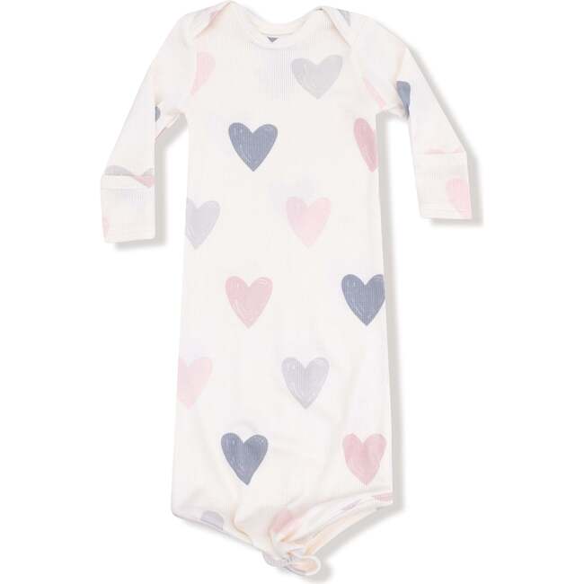 Knotted Gown, Hearts Modal Rib
