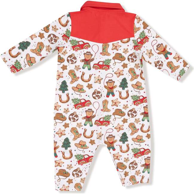 Long Sleeve Cowboy Romper, Cowboy Christmas Cookies - Rompers - 3