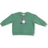 Drop Sleeve Bear Sweatshirt with Rib Cuffs, Holiday Plaid - Sweatshirts - 1 - thumbnail