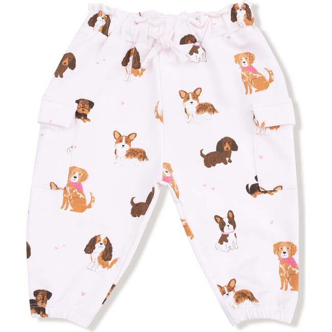 Fashion Cargo Pants, Best Friend Dogs French Terry Pink