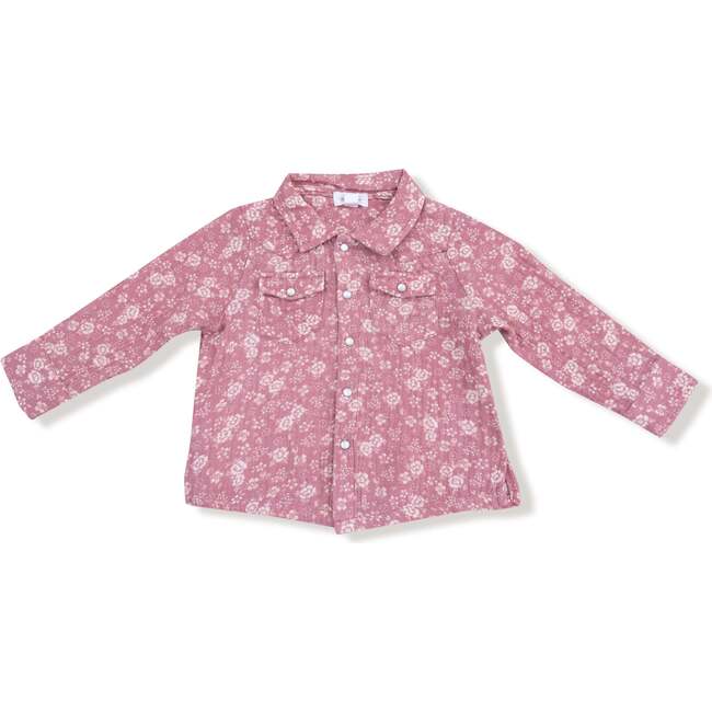 Long Sleeve Western Pearl Snap Shirt, Bandana Floral