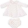 Long Sleeve Petal Collar Dress and Bloomer, Petite Pointe Fleur - Dresses - 1 - thumbnail