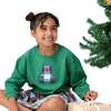 Drop Sleeve Bear Sweatshirt with Rib Cuffs, Holiday Plaid - Sweatshirts - 2
