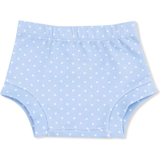 Duck Family Long Sleeve Dress with Diaper Cover, Bebe Blue Dot - Dresses - 4