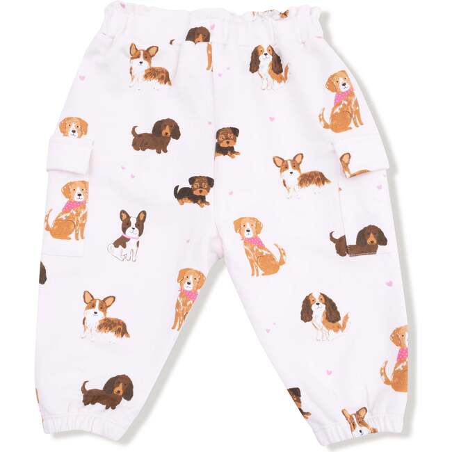 Fashion Cargo Pants, Best Friend Dogs French Terry Pink - Pants - 2