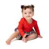 Long Sleeve Tutu Bodysuit, Holiday Plaid - Dresses - 2