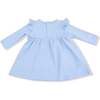 Duck Family Long Sleeve Dress with Diaper Cover, Bebe Blue Dot - Dresses - 5