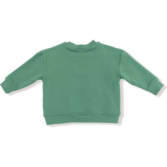 Drop Sleeve Bear Sweatshirt with Rib Cuffs, Holiday Plaid - Sweatshirts - 3