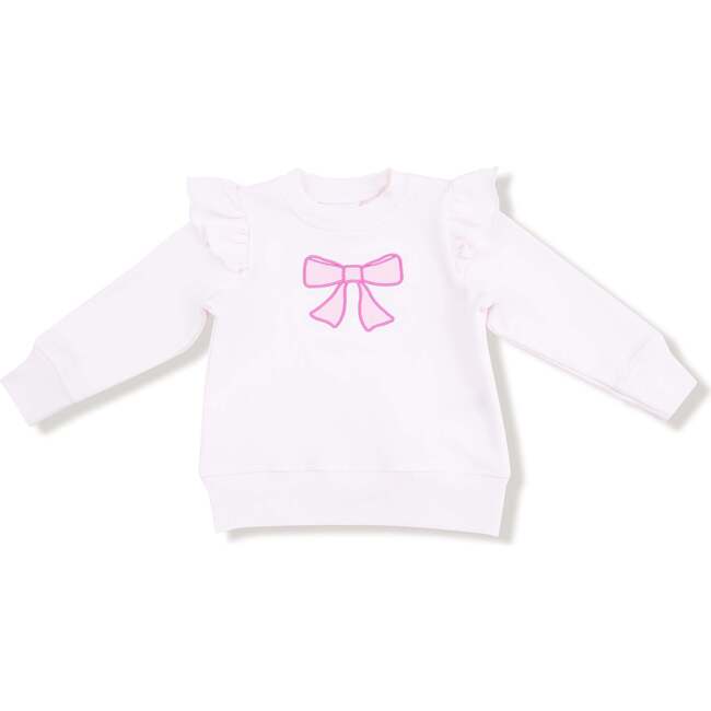 Bow Ruffle Sweatshirt, French Terry Pretty Bows