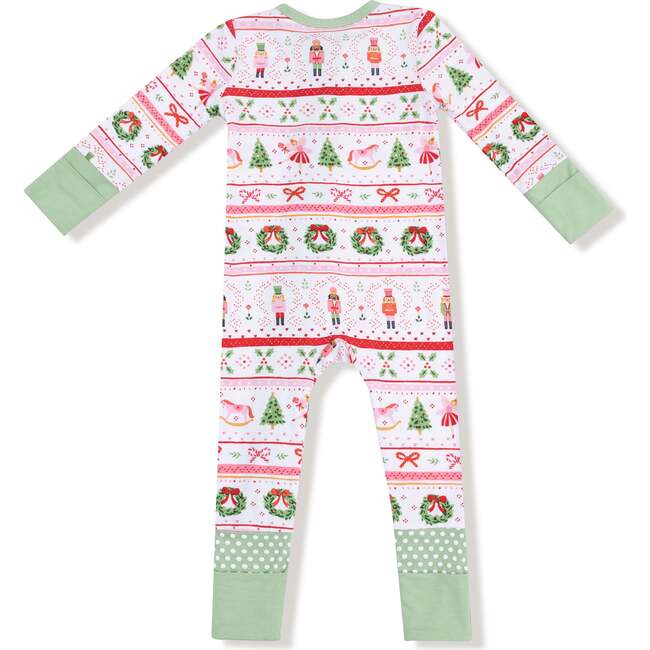 Convertible Romper, Sugar Plum Fairy Nutcracker Fair Isle Pink