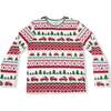 Adult Long Sleeve Top, Red Truck Fair Isle - Shirts - 1 - thumbnail