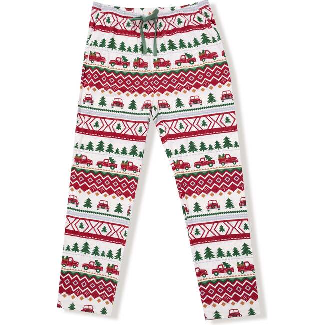 Adult Bottom with Pockets, Red Truck Fair Isle