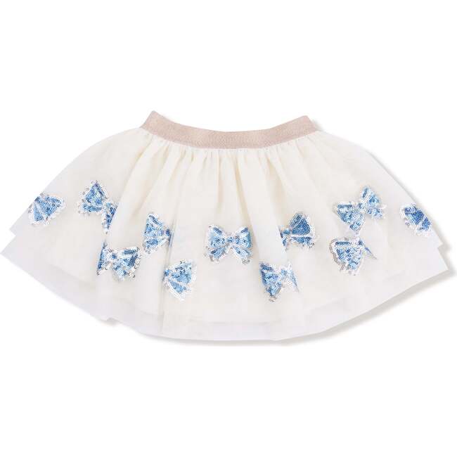 Blue Bow Tutu Skirt, Romi Floral