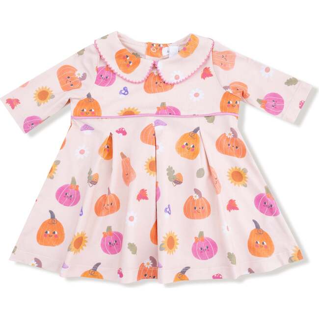 Box Pleat Dress with Legging Set, AUTUMN PUMPKINS Pink - Dresses - 2