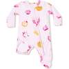 2 Way Zipper Ruffle Back Footie, Hanukkah Pink - Footie Pajamas - 1 - thumbnail