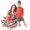 Adult Long Sleeve Coat Style Pajama Top, Holiday Plaid - Pajamas - 2